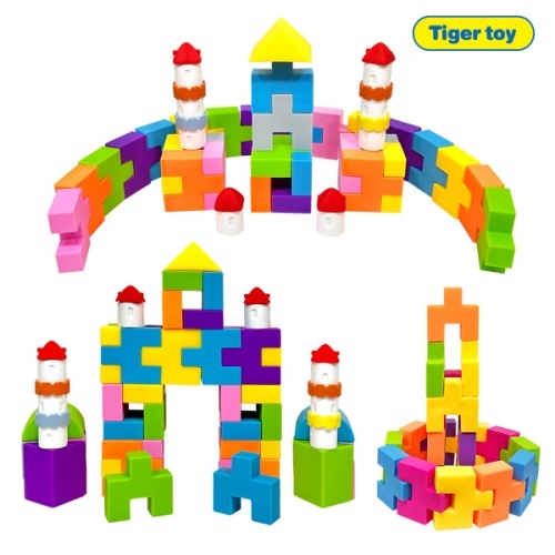 [키즈비전] 소프트 Y블럭 83P 대용량 성 쌓기 놀이 유아 블록