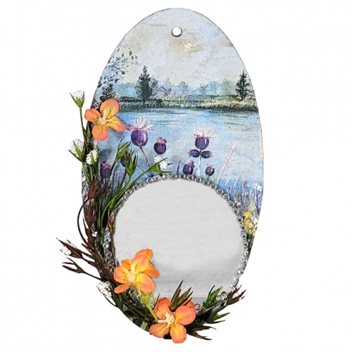 [키즈킹] 꽃거울 타원형걸이 만들기(2종 택1)