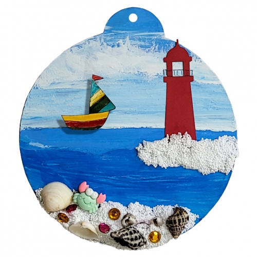 [키즈킹] 와패걸이 만들기-바다풍경(6종 택1)