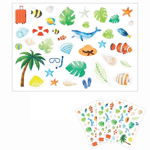 여름 투명 스티커 (A4_3매)