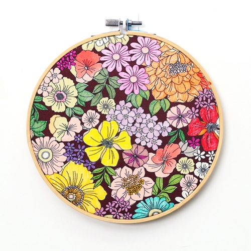 플라워 컬러링 수틀 액자