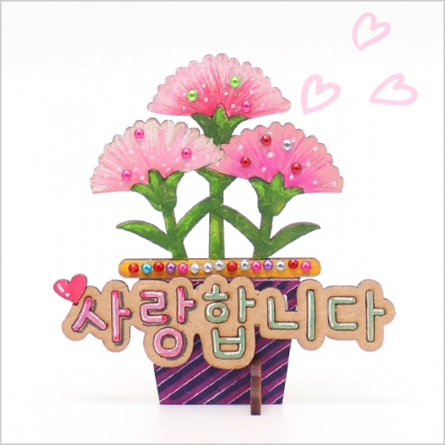 팬시우드 화분 카네이션(2종택1)