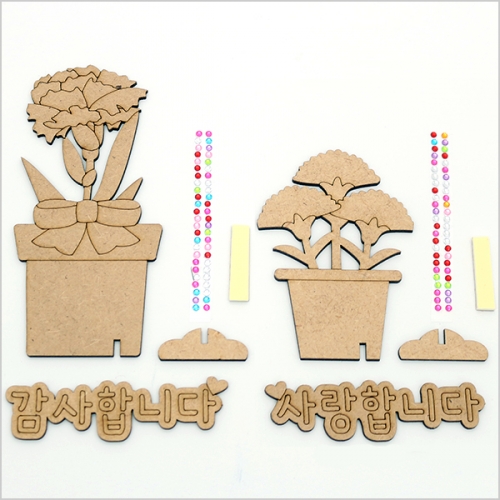 팬시우드 화분 카네이션(2종택1)