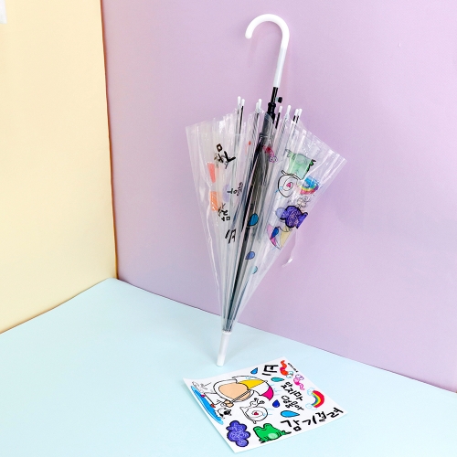 메이크문구 M170 스티커우산꾸미기 비오는날