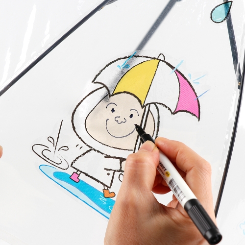 메이크문구 M170 스티커우산꾸미기 비오는날