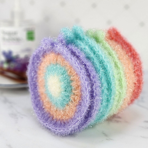 마카롱 아크릴수세미 손뜨개수세미 주방 수세미