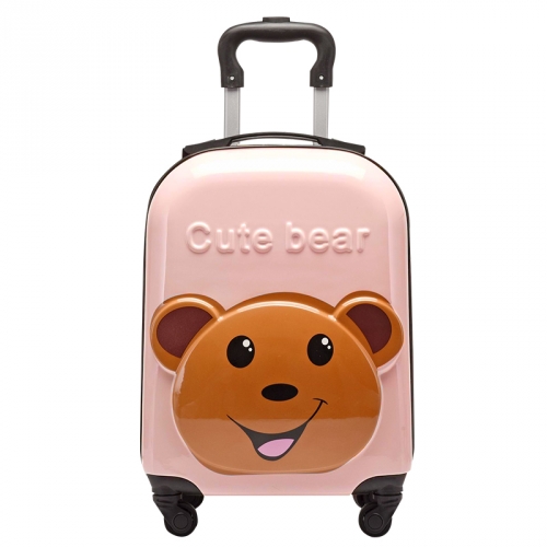 [키즈비전] 네임택증정 안전인증 큐트 애니멀 여행용 캐리어 18인치 졸업 수료 선물