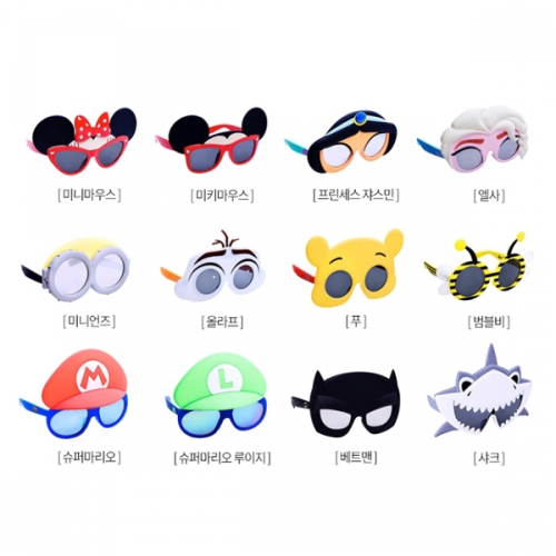 [디즈니 정품] 선스태쉬 캐릭터 선글라스 12종 선택구매 (미니언즈/배트맨/울라프/엘사/미키마우스/슈퍼마리오/푸/샤크 외)