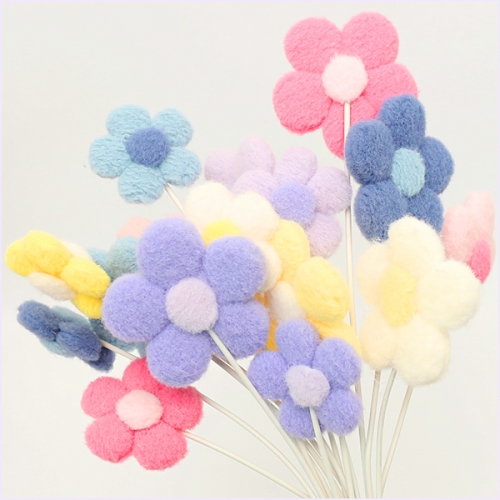 양모꽃 하트 꽃다발