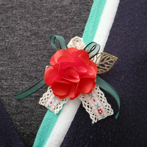 카네이션 자수리본 코사지