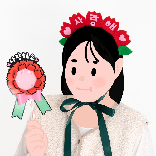 [4+1] 민화샵 카네이션 머리띠