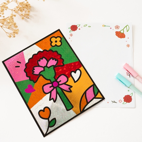 [4+1] 민화샵 포일아트 카네이션 카드 만들기