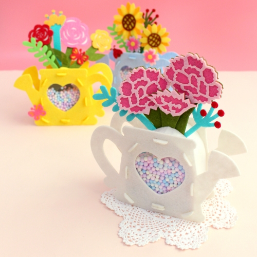 펠트 카네이션 화분 1set