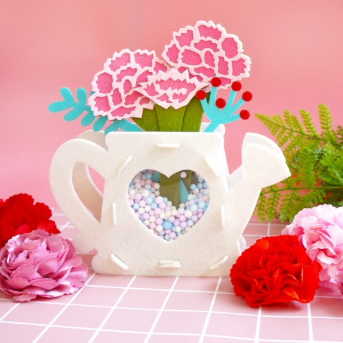 펠트 꽃 화분 1set