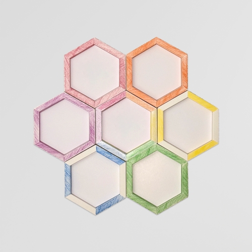 [클래셋] 육각 종이 액자 만들기 테셀레이션 4개 1세트(도안 제공)