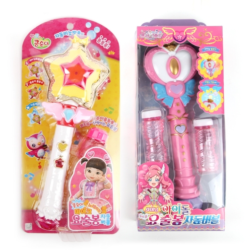 콩순이 버블건 프리채널 요술봉 자동버블건 여자아이 비눗방울 버블메이커