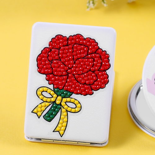 카네이션 보석십자수 손거울