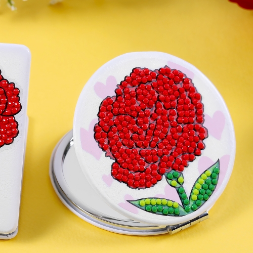 카네이션 보석십자수 손거울