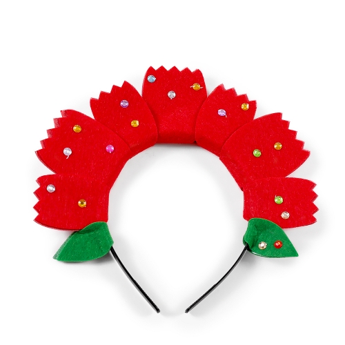 카네이션 펠트 머리띠 목걸이 세트