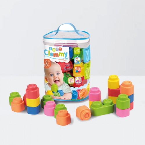 [클레멘토니] 소프트 블럭놀이 (48pcs) 쌓기 조립 만들기