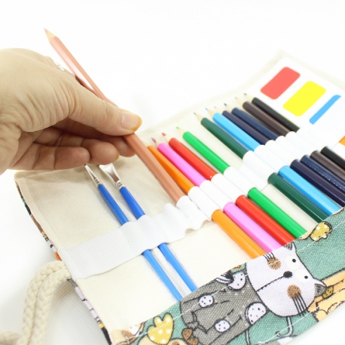 두루마리 색연필 미술도구세트 물감 붓 포함