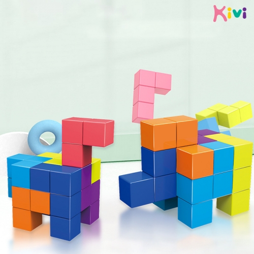 [키즈비전] 키비 테트리스 자석블럭 마그네틱 큐브 블록 135p