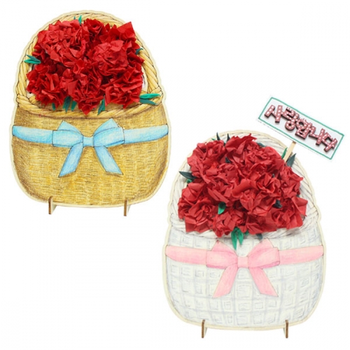 한지 카네이션 바구니