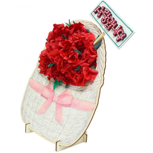 한지 카네이션 바구니
