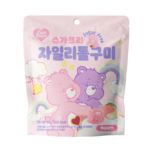 [스낵스] (무설탕) 자일리톨 구미 1P 3종 선택구매 (요구르트/포도/복숭아) 젤리 간식 선물 생일