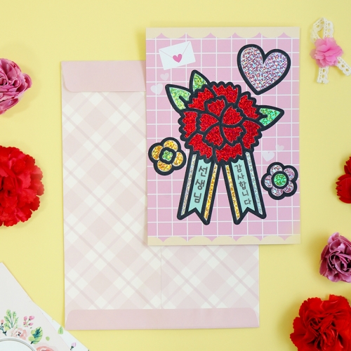 포일아트 카네이션 카드 5set