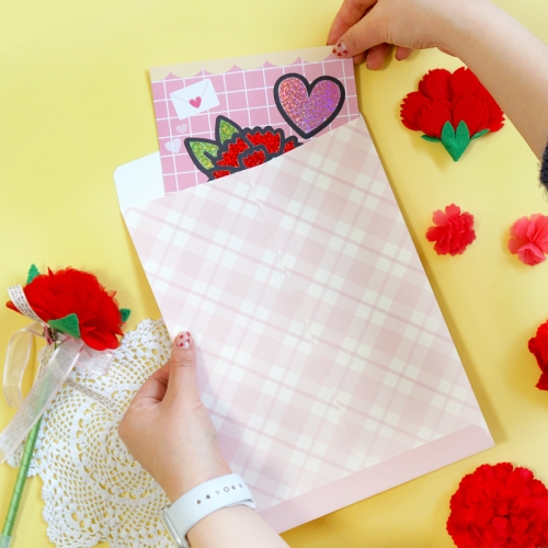 포일아트 카네이션 카드 5set