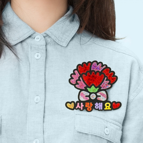 포일아트 카네이션 브로치 5set