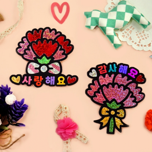 포일아트 카네이션 브로치 5set