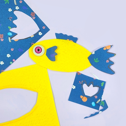 [만꾸] 물고기 썬캡 / 여름 모자