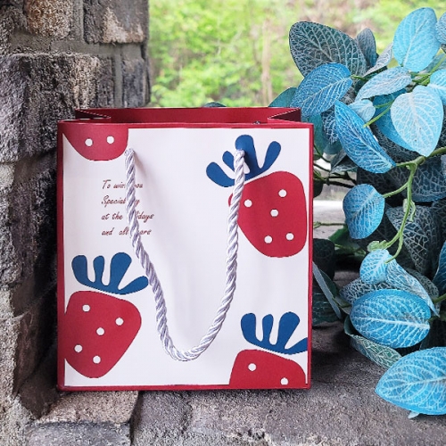 딸기 쇼핑백 (12개세트)