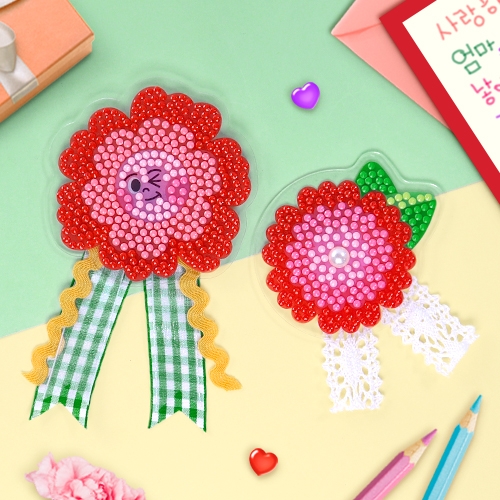 [하하당] 트윙클 카네이션 보석 브로치 (2종 택1)