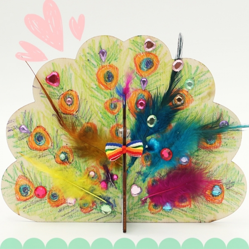 나무 공작새 꾸미기