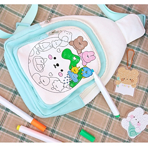 DIY 그리기 색칠하기 꾸미기 방과후 활동 컬러링 에코 슬링백 가방 키링set