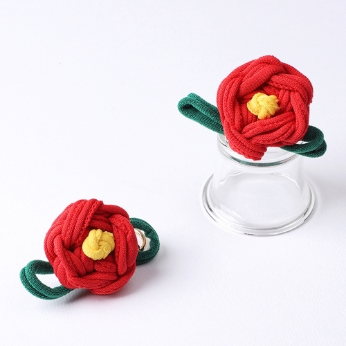 [아트랄라] 양말목공예 동백꽃 키링