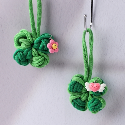 [아트랄라] 양말목공예 네잎클로버 키링