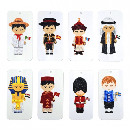 [브로테] 다문화 보석십자수 가방걸이