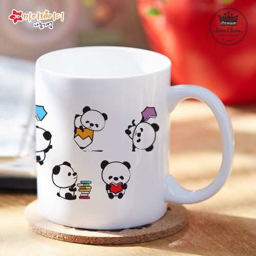 [프리미엄 본차이나 머그] 환경디자인 캘리그래피 아트 디자인 머그 컵