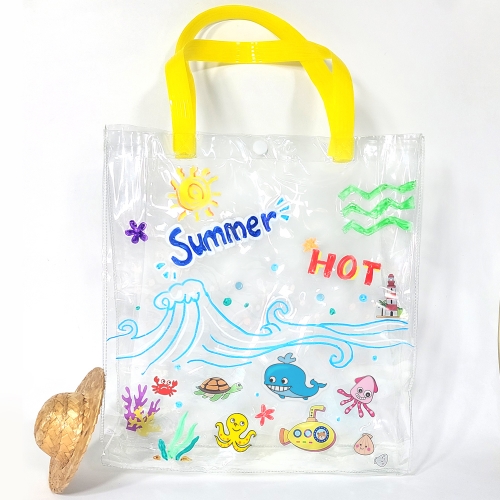 [탑키드] 스티커로 꾸미는 사각 비치백 만들기