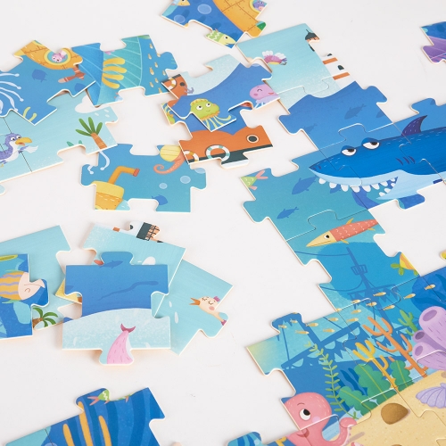 [캐스B]튼튼 퍼즐과포스터바닷속여행48pcs(2659)