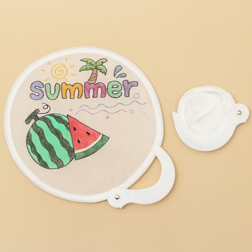 휴대용 접이식 패브릭부채(1개)