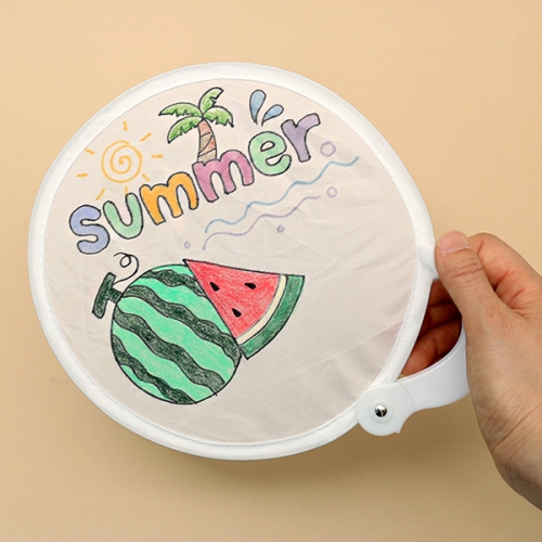 휴대용 접이식 패브릭부채(1개)