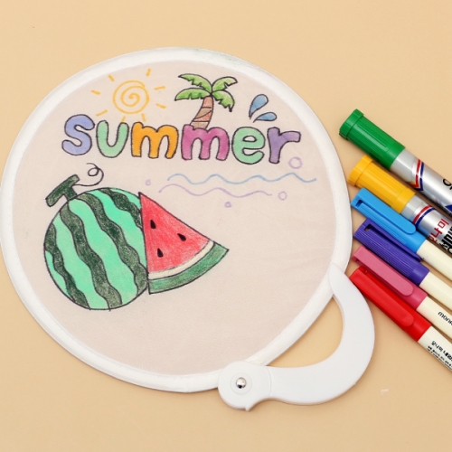 휴대용 접이식 패브릭부채(1개)