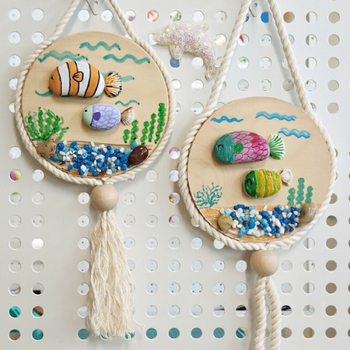 조약돌 물고기 여름바다 꾸미기