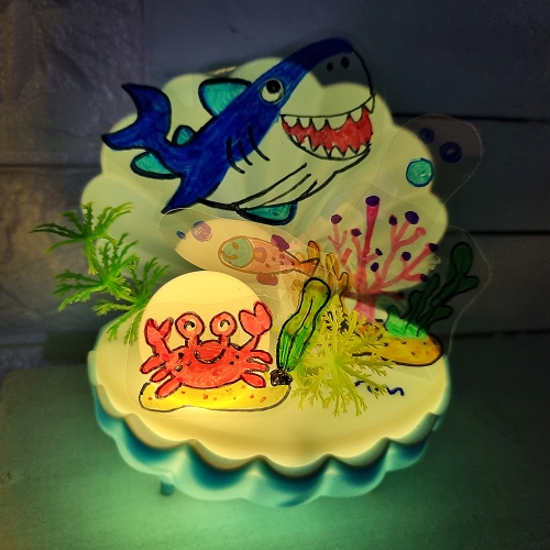 [탑키드] 만들기 바닷속 조개 LED 무드등