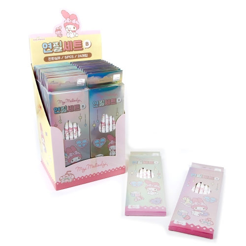산리오 연필세트 5p 시나모롤 쿠로미 마이멜로디 신학기선물 학용품